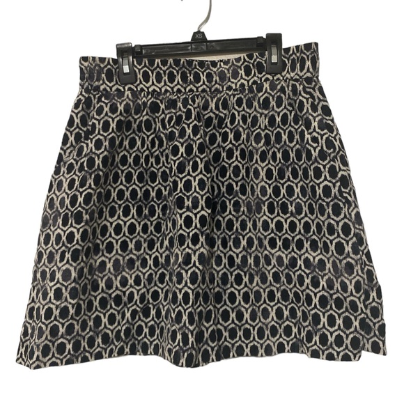 LOFT Dresses & Skirts - LOFT Linen Blend A-Line Skirt Navy Ivory - Size S